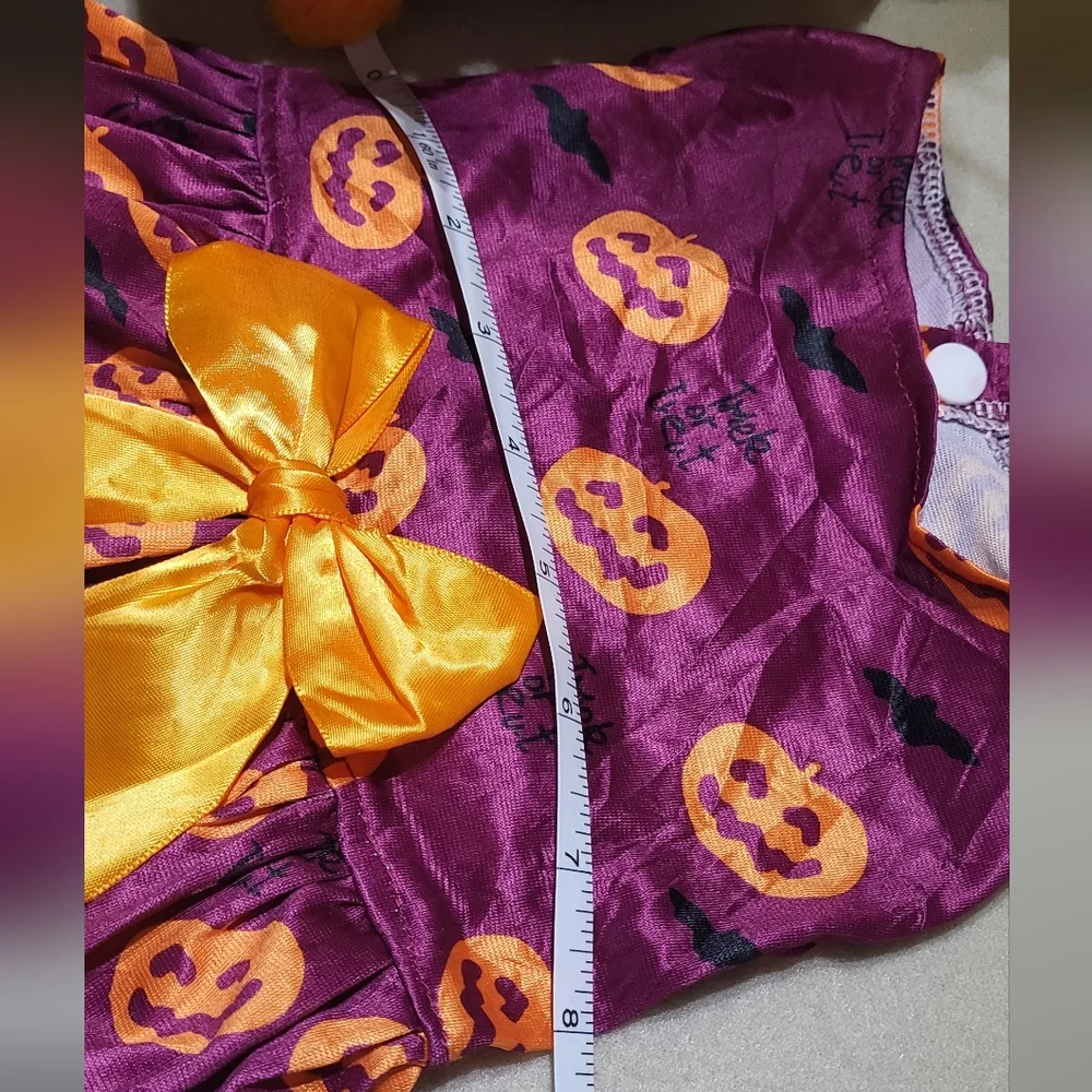 Purple Halloween Pumpkin Trick Or Treat Dog/Pet Dress Costume Size Medium- NWOT